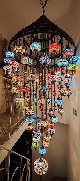 Large glow dreamcatcher chandeliers