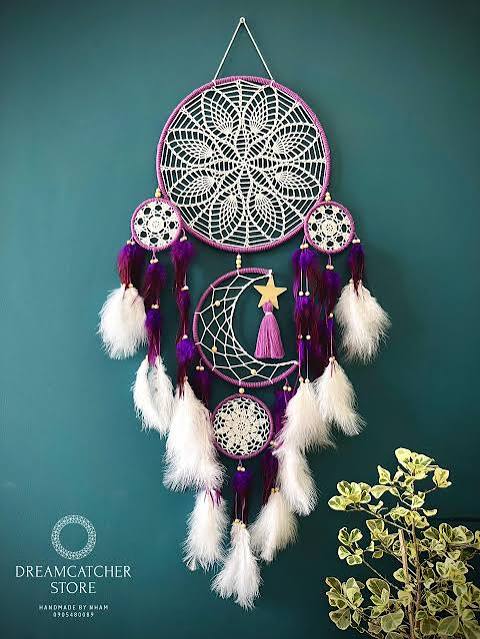 Large glow dreamcatcher chandeliers