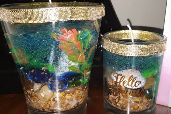 Large gel candles