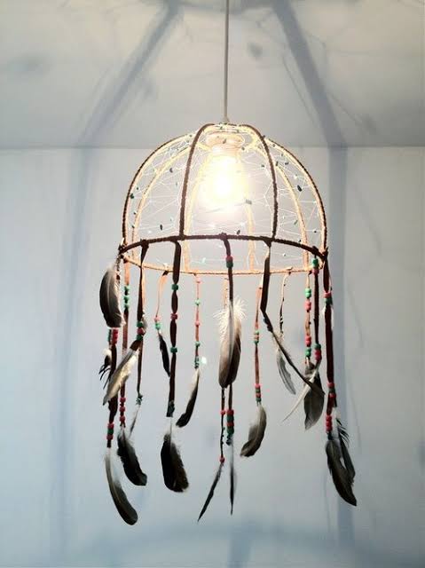 Large glow dreamcatcher chandeliers