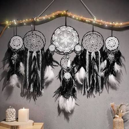 Large glow dreamcatcher chandeliers