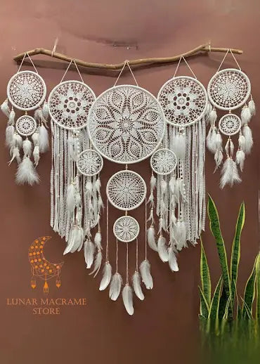 Large glow dreamcatcher chandeliers