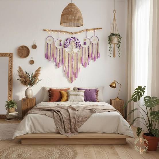 Large glow dreamcatcher chandeliers