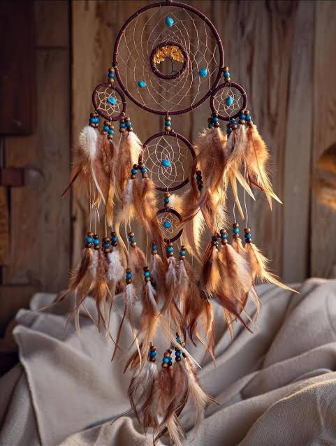 Large glow dreamcatcher chandeliers