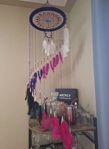 Large glow dreamcatcher chandeliers